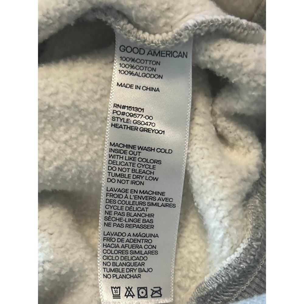 Good American Good Momma 100% Cotton Comfy Heather Grey Sweater 4/XL *Tiny Flaw - Picture 6 of 6